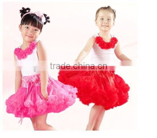 kids fluffy pettiskirt! clothing fluffy solid chiffon ruffle pettiskirt for infant toddler girls ruffled chiffon chirstmas red p