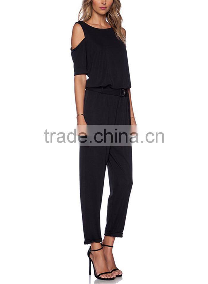 latest fashionable hot sale black dance adult jumpsuit