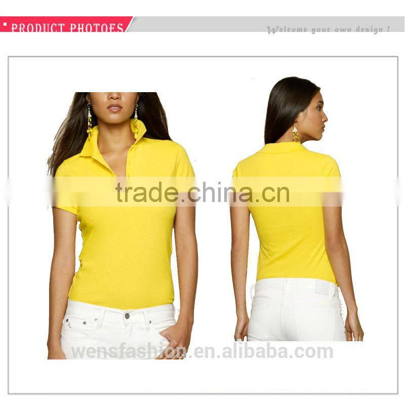 Plain fit mercerized summer cotton girls xx golf shirts