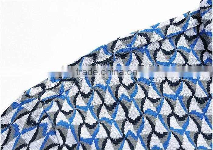 2016 men printed slim fit casual shirt