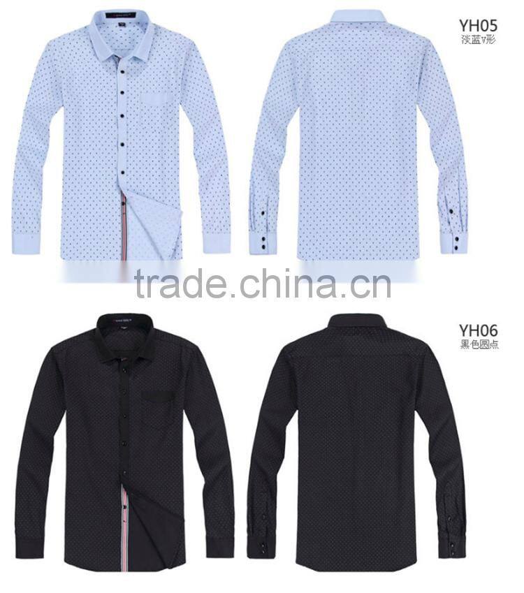 Alibaba long sleeve man's dress fashionable Printed work cotton uniform elongated t shirt