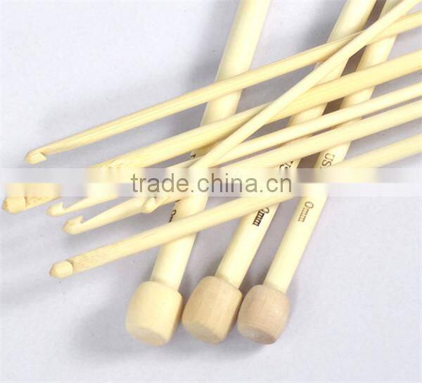 High Quality 9 Sizes Bamboo Afghan Tunisian Sewing Crochet Hooks Needles