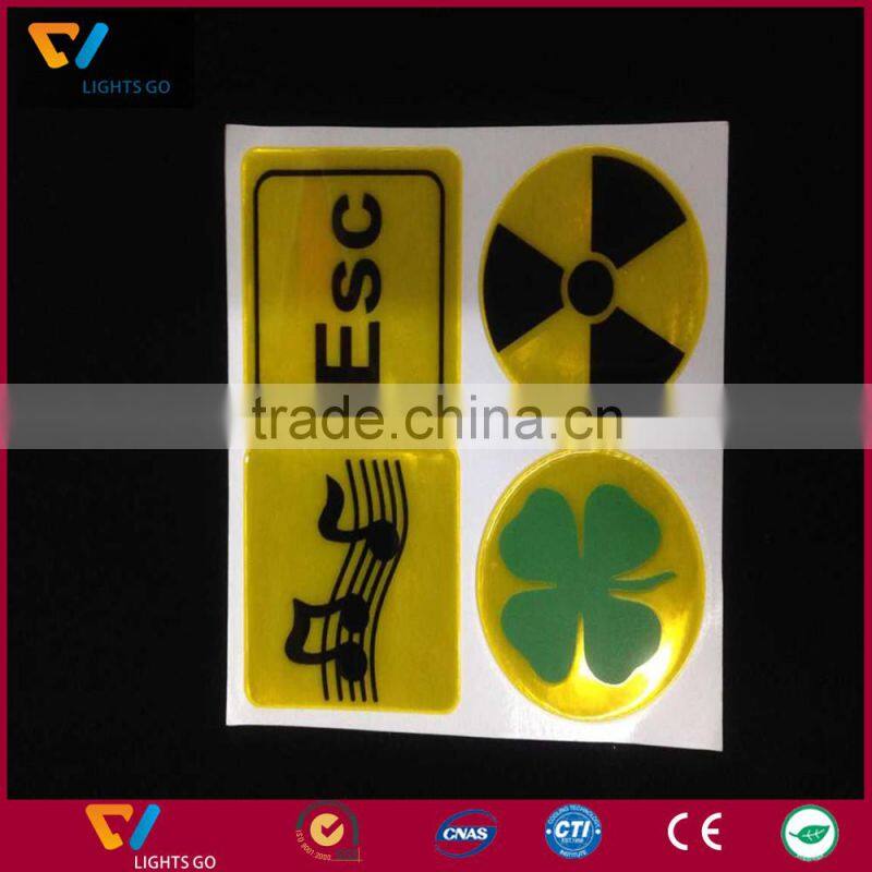 Long durability road reflective helmet sticker for traffic safety