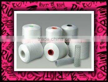 40s/2 SEMI-DULL spun polyester yarn raw white