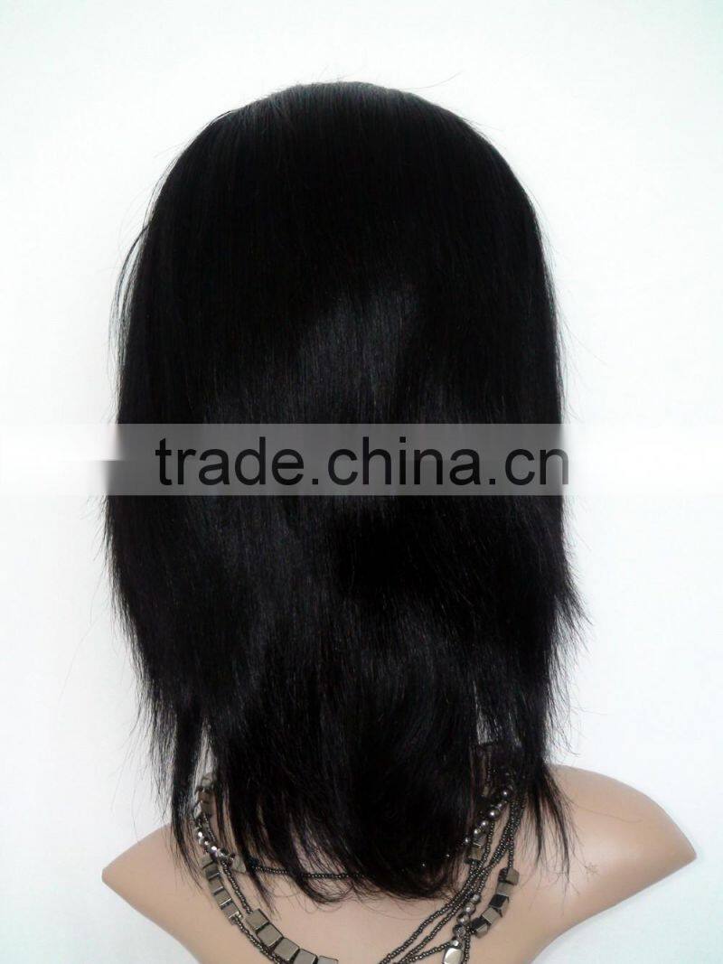Top Quality yaki Lace front brazilian human hair wig