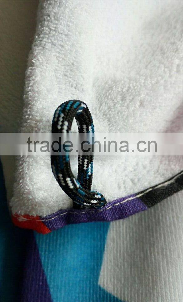 100cotton velour full print custom design 75*150cm with hunging loops back side terry luxury beach towels