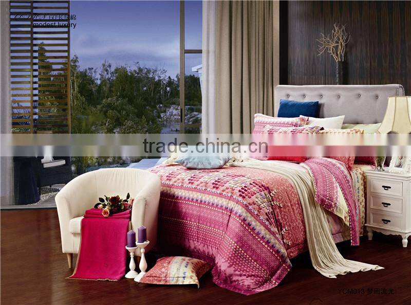 300T 100% egyptian cotton duvet cover bed cover flat sheet pillow case