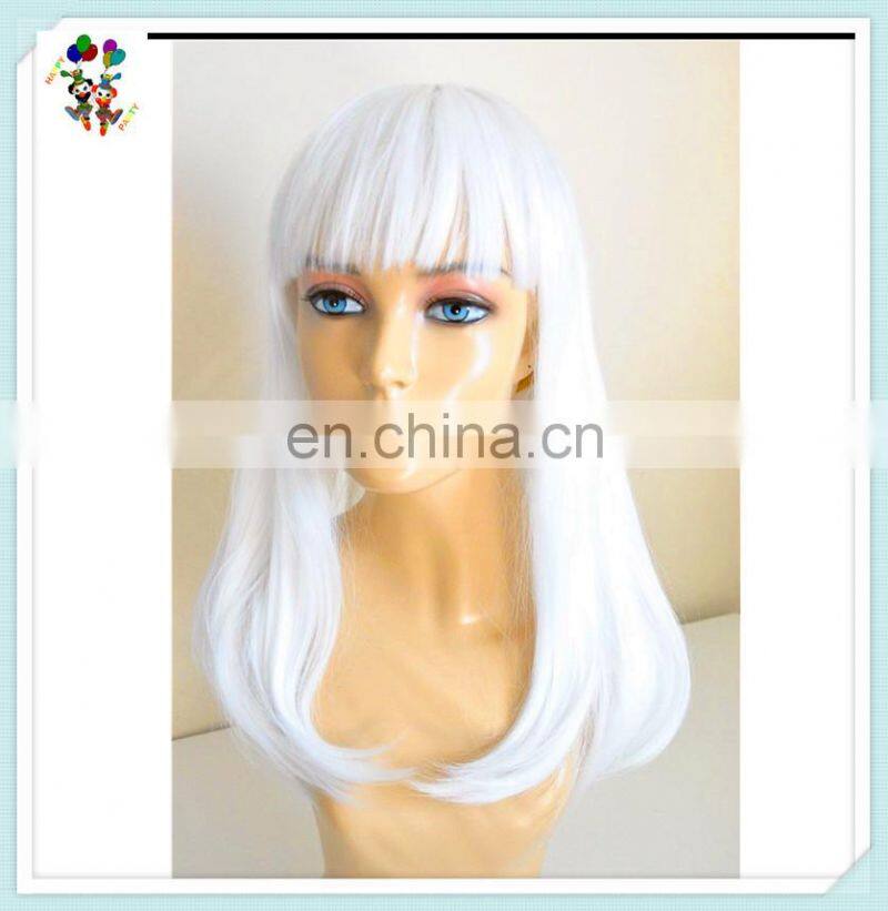 Adult Womens Red White Devil Angel Halloween Party Synthetic Wigs HPC-0075