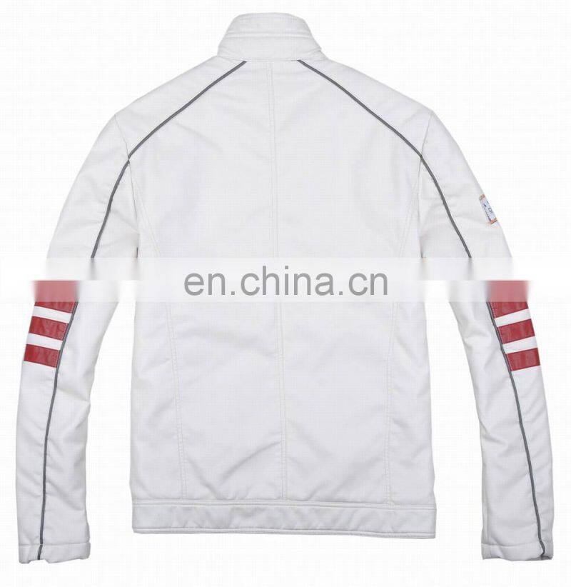 2015 lastest fashion mens handsome slim fit leather jacket men