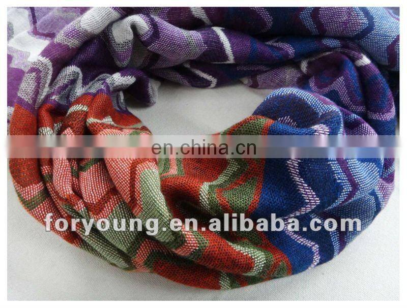 zigzag designs pashmina cotton shawl