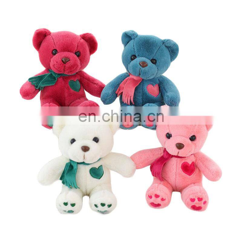 Colorful Plush Large Bear Custom Heart Beat Realistic Bear Stuffed Toys