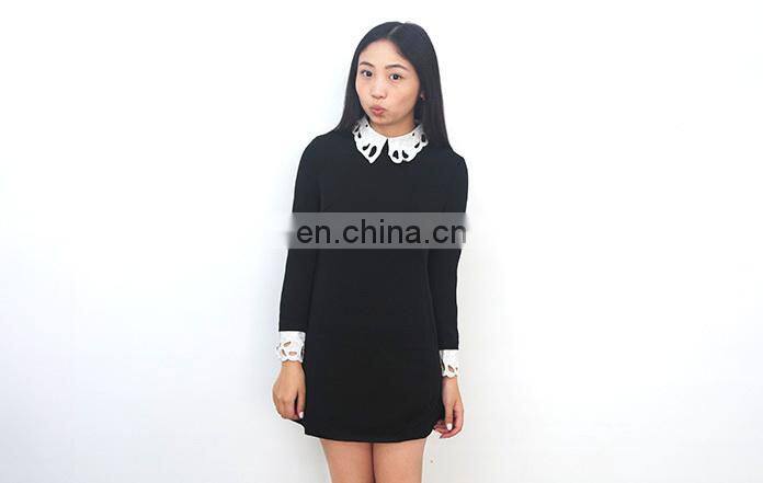 2015 spring the new fashion long sleeved ladies Slim lace dress