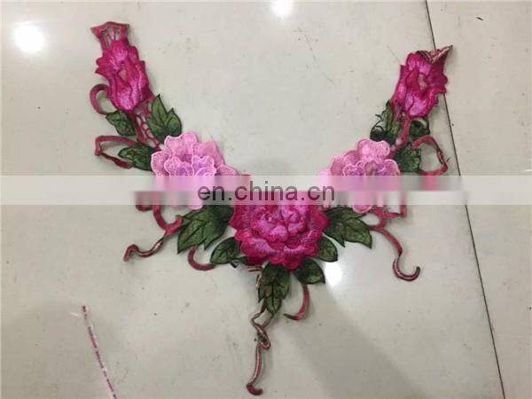 B-019 polyester collars simple lace neck designs embroidery embroidery applique