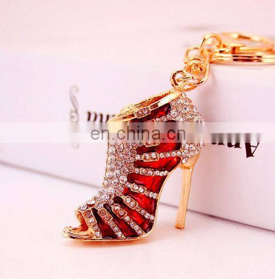 Bag charms Accessory High Heel Shoe Rhinestone Keychain