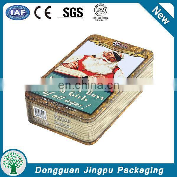 OEM design rectangular playing card tin boxes