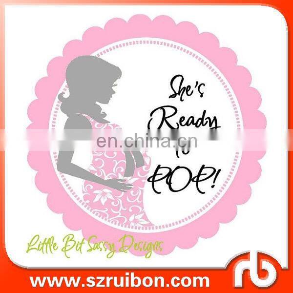 Customized Baby Shower Personalized Round Waterproof Labels Stickers