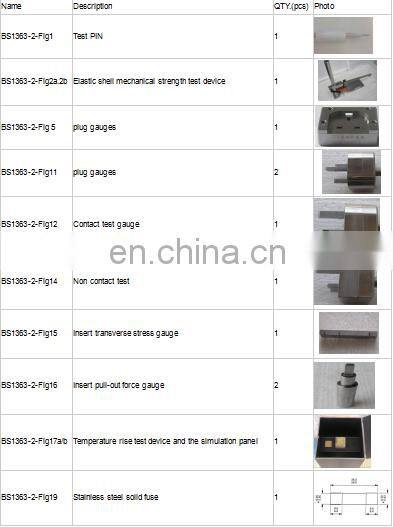 BS1363 figure 11 test pin uk plug and socket gauge