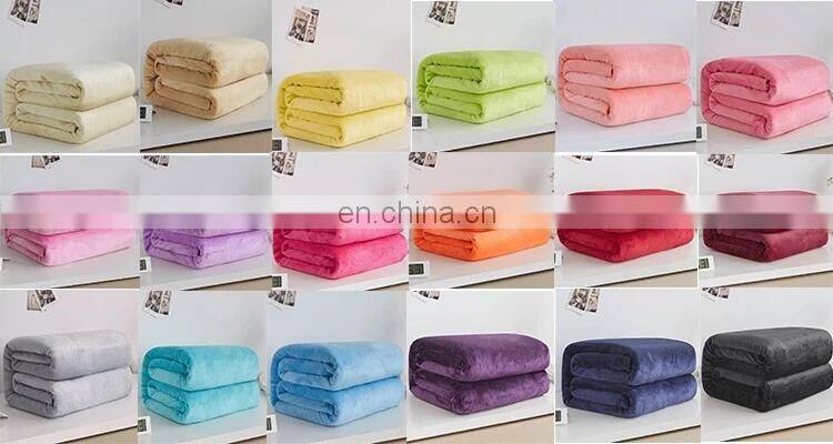All Season Flannel Fleece Plush Throw Velvet White Blanket for Bed Sofa Car