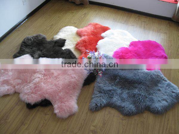 Rug sheepskin rug colored