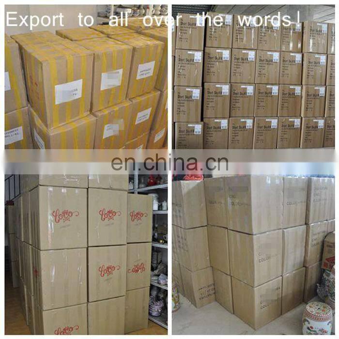 Beautiful Zig Zag Design Chinese Porcelain Painted Ceramic Stools