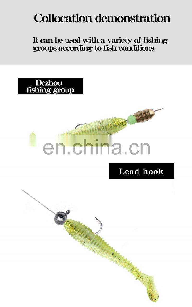 6cm 1.3gg Custom bulk freshwater saltwater t tail soft platicic lures swim worm bait