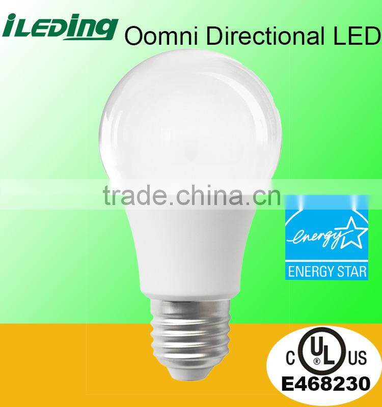 UL Energy Star 2.0 Listed 2700K 3000K 4100K A19 E26 LED Bulb