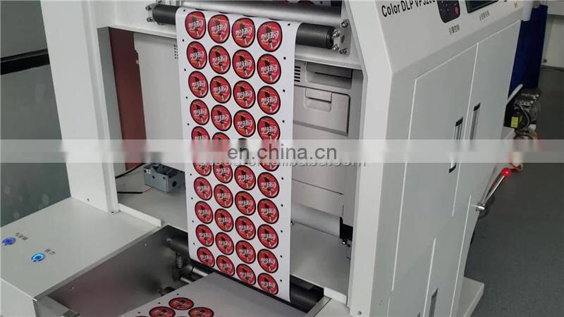 UP320C roll to roll self adhesive PP PET PE paper vinyl label CMYK DLP digital sticker Printer