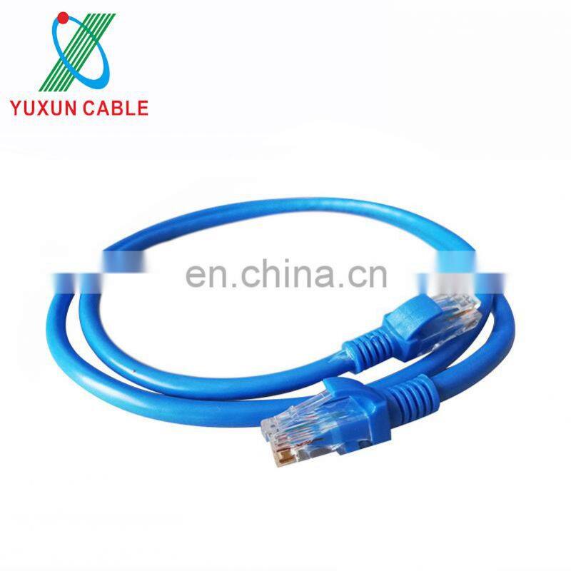 YUXUN Factory supply CCC CE 4 pairs 24awg cat5e utp patch cord high speed cat5 patch cable for computer