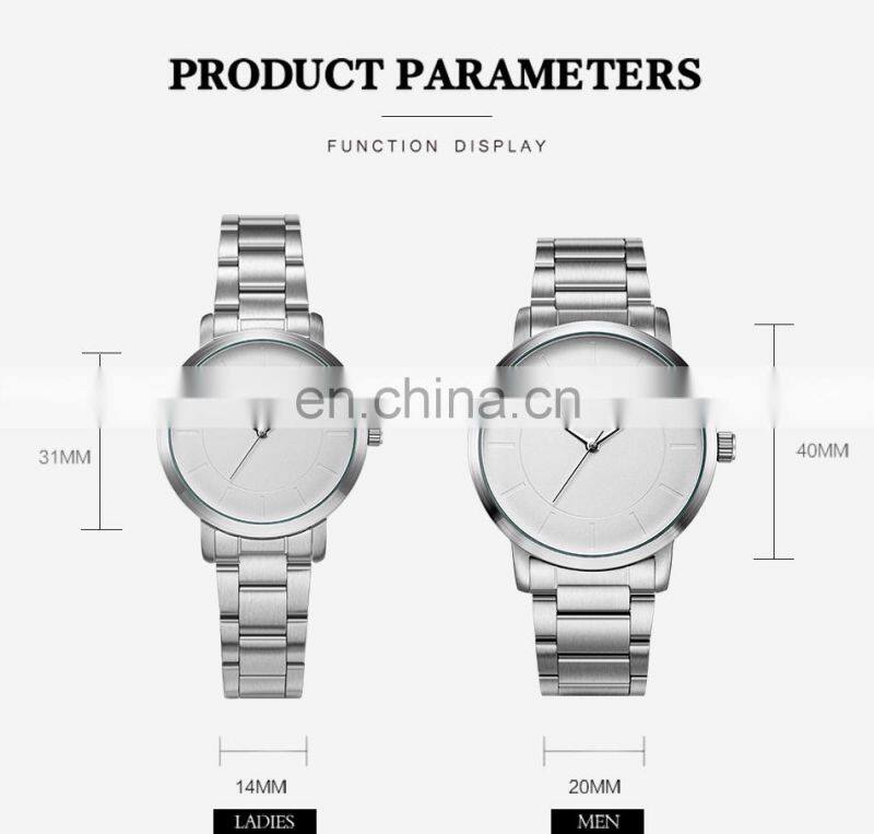SINOBI Couple Watches S9822 Customize Watch Logo Minimalism Stylish Lovers Pair Wristwatch Gift Watches