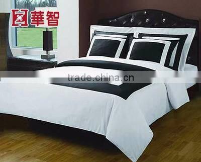 400TC High quality 100% Cotton Satin Fabric hotel bedding set. 5 Star Hotel duvet cover set
