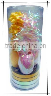Metallic Poly Ribbon Egg and Bow Set Decoration Bow Set for christmas Holiday Decoration