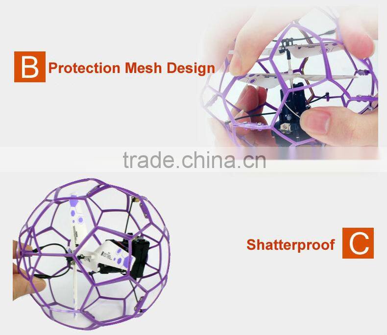 China Manufacture 3 Channels Mini Flying Football with gyroscopte and Infrared transmitter