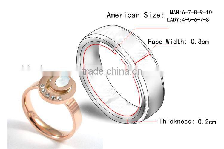 New product 2015 ring jewelry rose gold rings for women