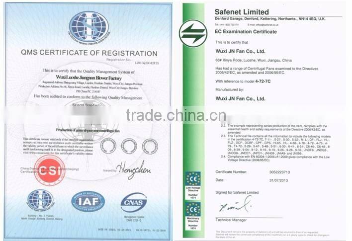 Heavy duty high pressure ventilation centrifugal fan