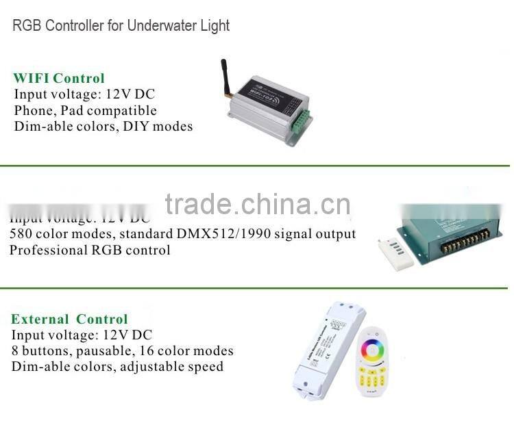 Marine LED Underwater Light 3X3W RGB 3 in 1 RGB LED Pool Lamp 9W