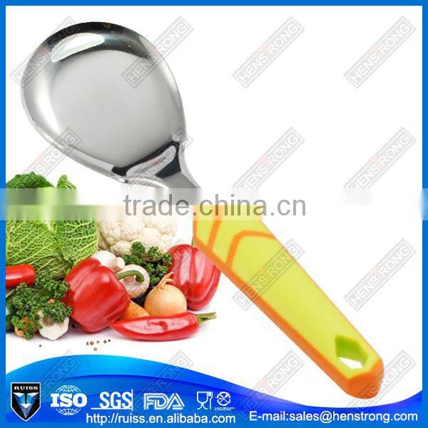 Heat resistant rubber handle rice spoon