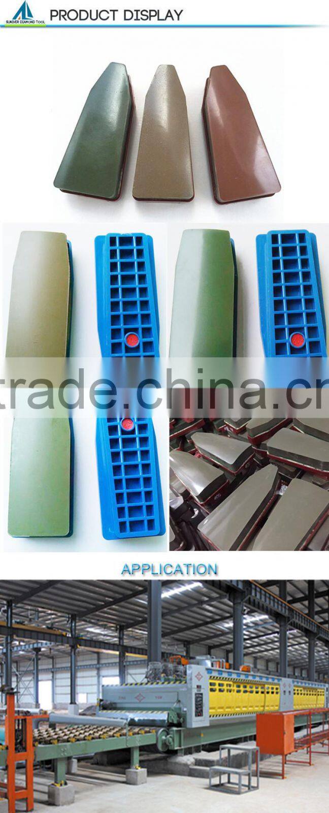 Professional resin bond polishing brick for auto grinding machine , better than Italy polishing block