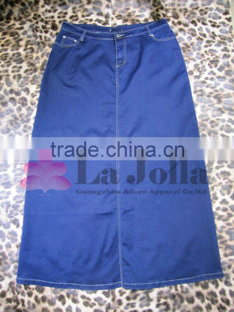 2016 Ladies Fashion Casual Long Denim Skirt LK-003