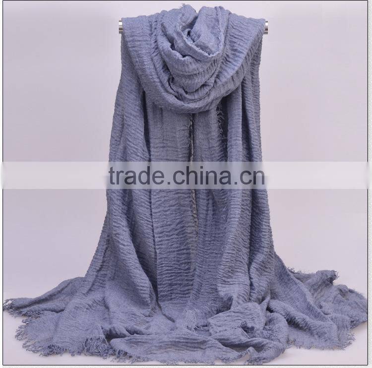 Wholesale Fringe Oversized Solid Color Plain Viscose Hijab
