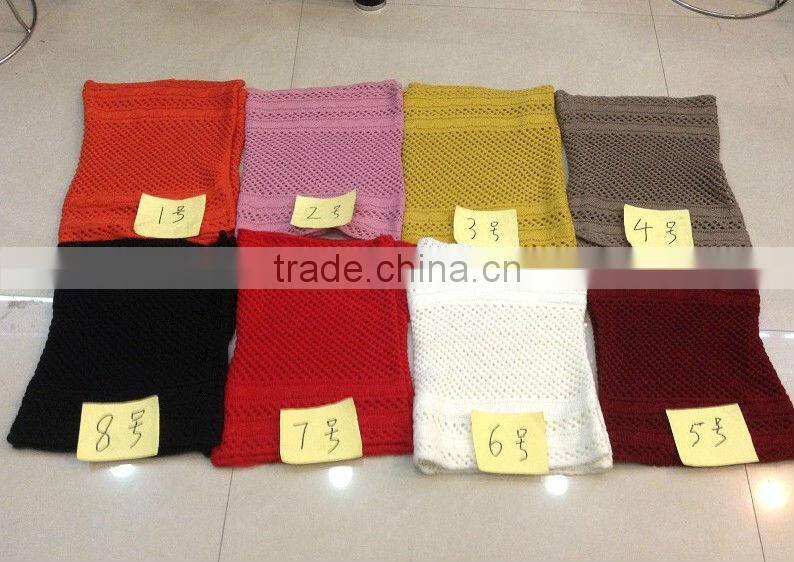 Holey Circle Women Knitted Acrylic Winter Scarf