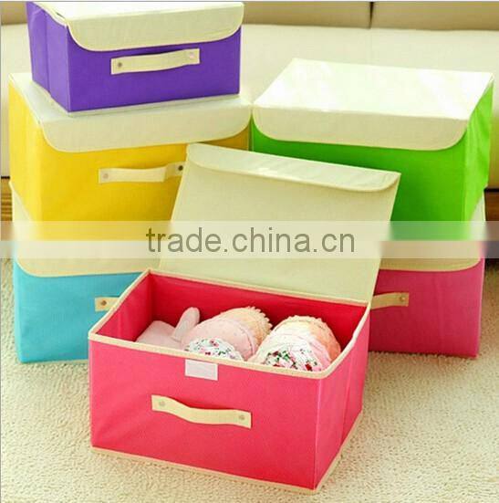 AN1060 ANPHY colorful non-woven fabric cloth storage box & bin 38*25*25 cm,26*20*17 cm