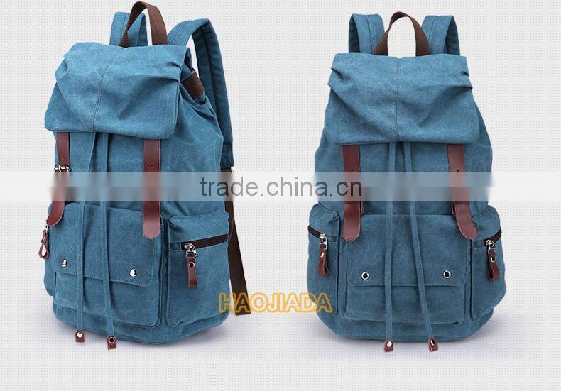 Large capacity outdoor leisure waterproof functional rucksack canvas