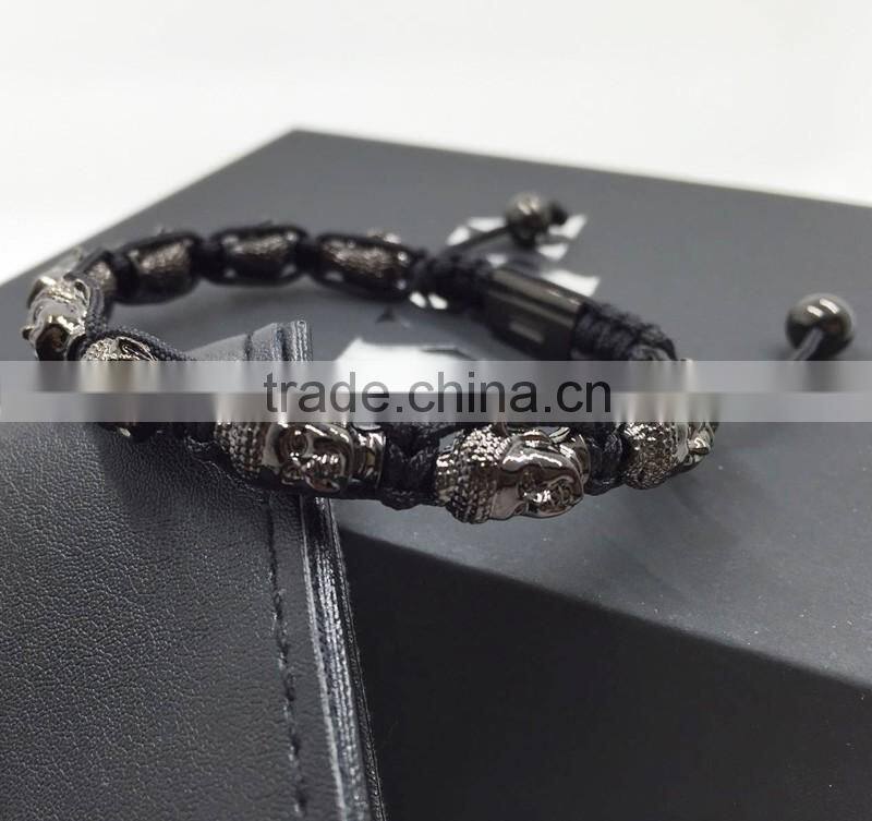 High quality stainless steel Buddha bracelet PVD plated Real 18k gold color