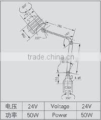 different voltage JL50D for cnc machine flexible conduit halogen lights