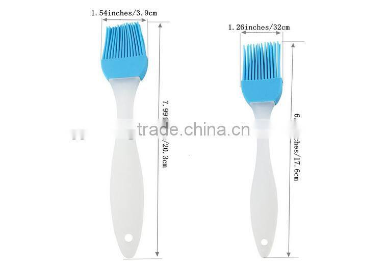 Hot Sale FDA and LFGB 100% Food grade Silicone Basting Pastry & Bbq Brushes Heat Resistant Kitchen Utensils