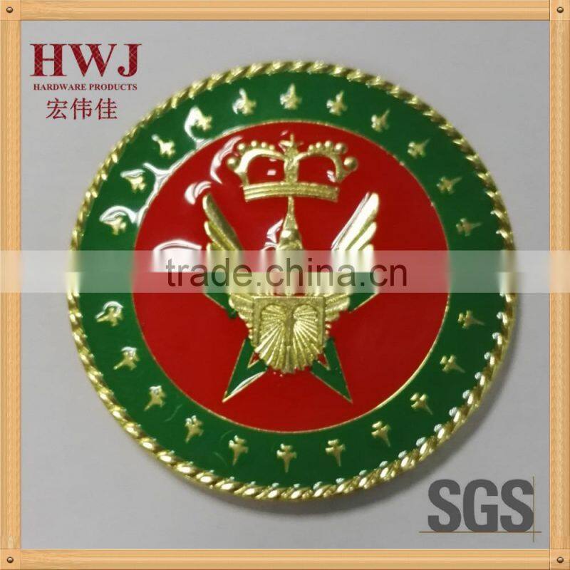 3D custom logo anti-brass plating metal challenge coin