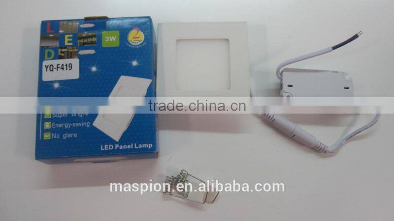 3W and round Recessed LED panel light