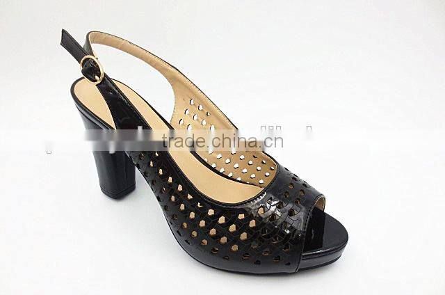 latest New high class middle heel slingback Sandals with net