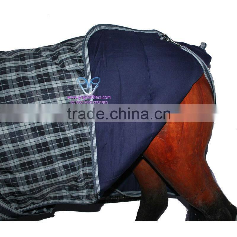 Stable Rug 1200D PP Cloth Navy/Grey 200 GSM