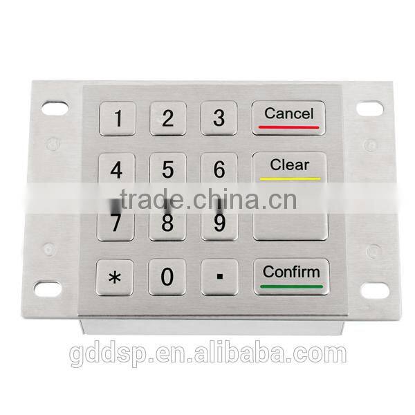 Manufacturer metal keys access control system black metal keypad